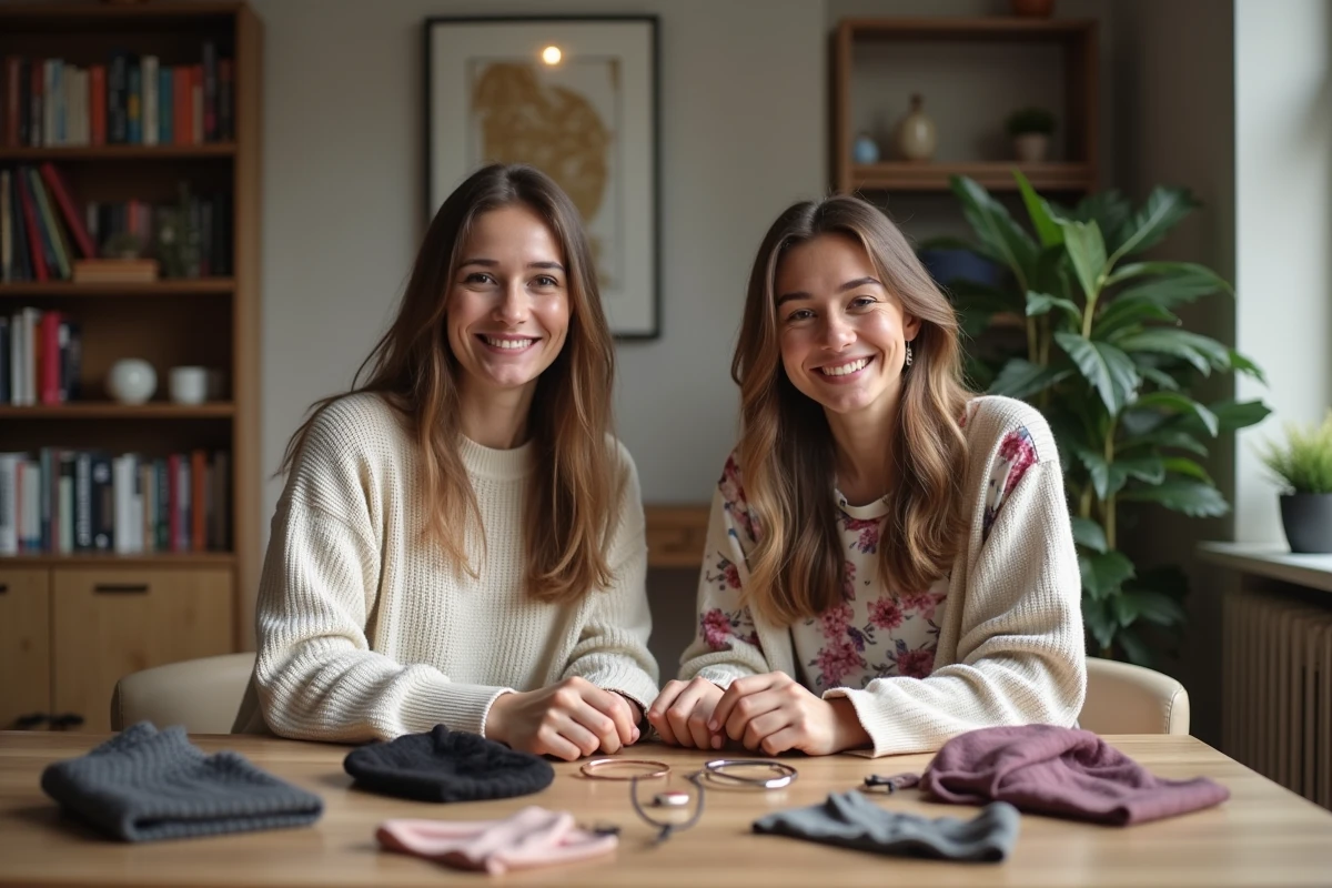 Deux amis transgenres discutant d accessoires pour silhouette