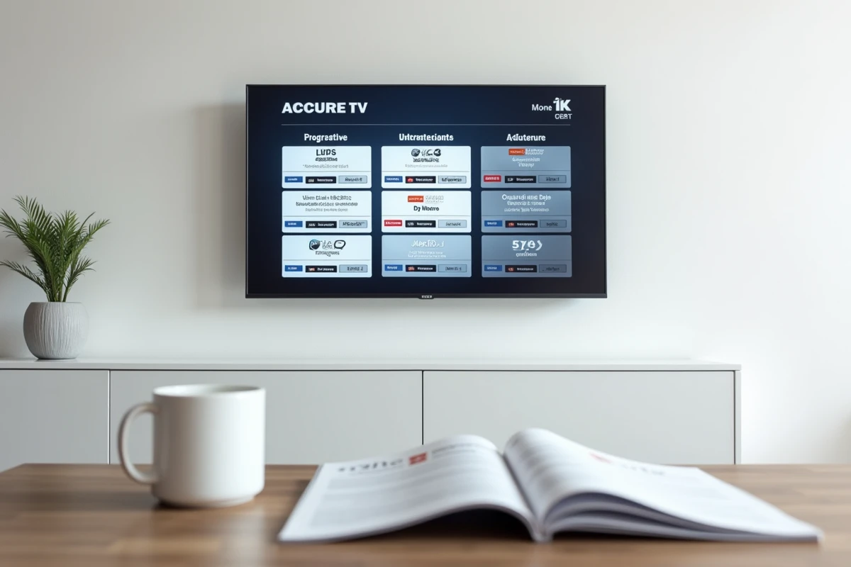 Écran de télévision affichant une grille de programmation publicitaire avec créneaux horaires réglementaires